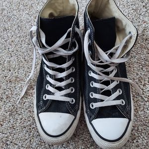 Black and white High top Converse